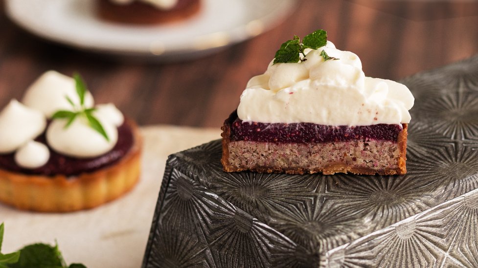 Feige Ricotta Tartelette im Schnitt